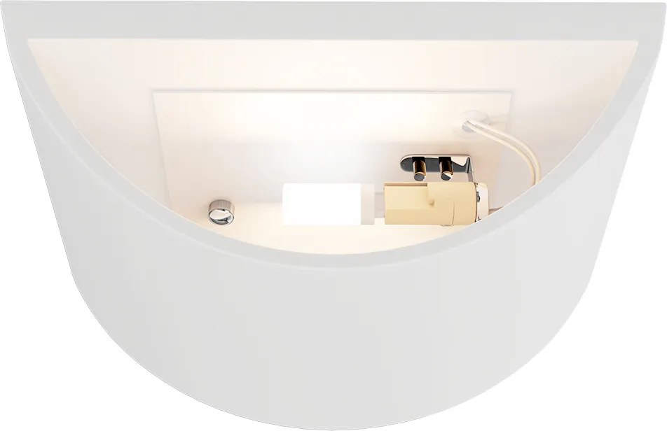 Applique da Parete G9 Bidirezionale 20x12 cm in Gesso Pitturabile