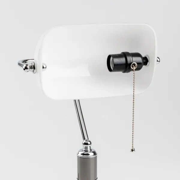 Brilagi - Lampada da scrivania BANK OFFICE 1xE27/60W/230V nero/argento/bianco