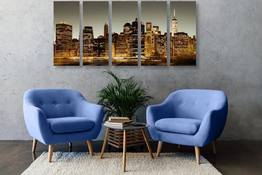 Quadri 5 pezzi – Centro di New York