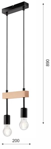 Lampadario a cavo ORAZIO 2xE27/60W/230V