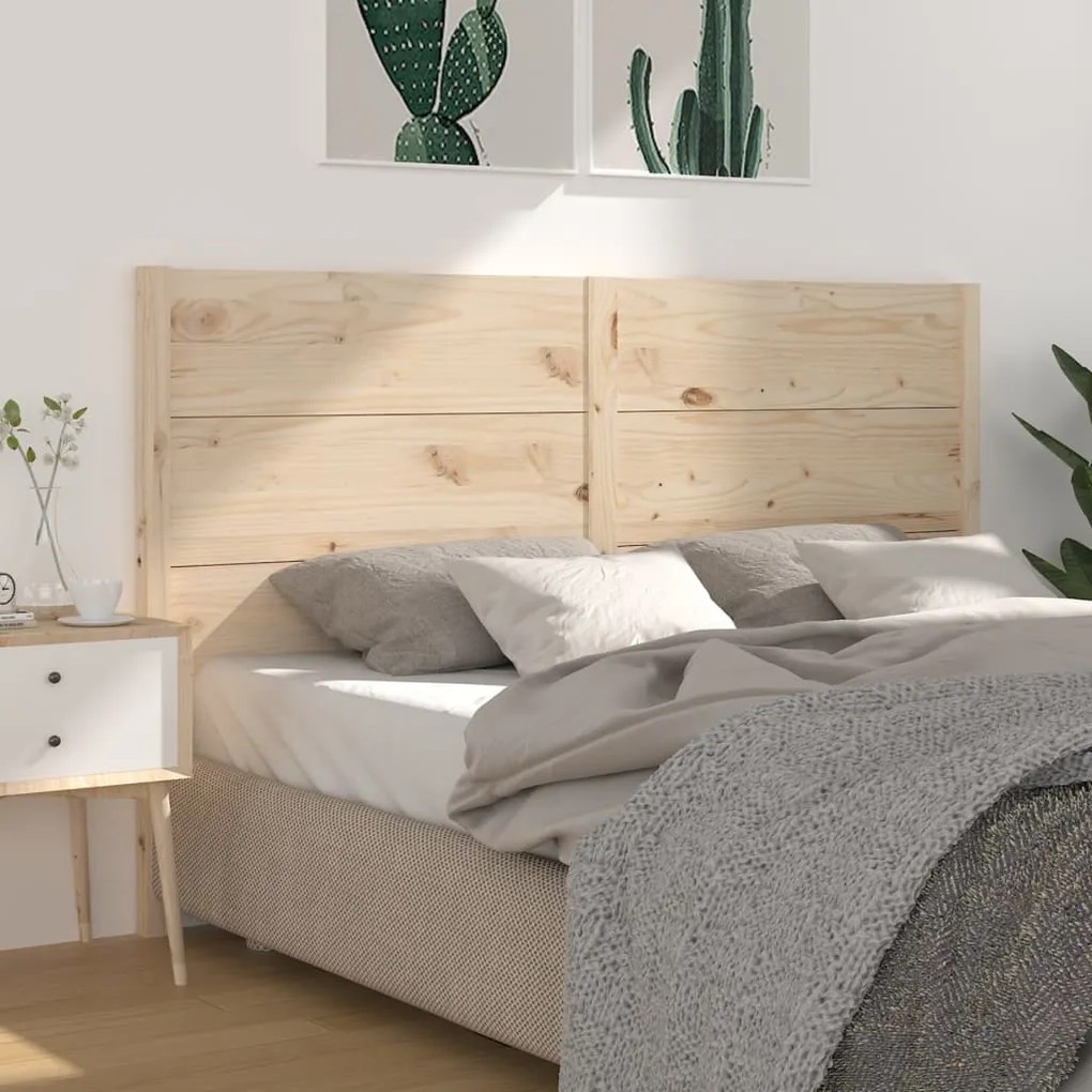 Testiera Per Letto 126x4x100 Cm İn Legno Massello Di Pino /