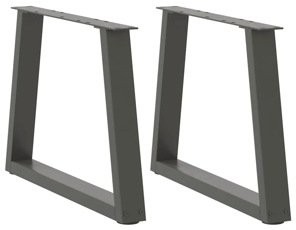 Gambe Tavolo Pranzo A V 2 Pz Antracite 70x(42-43,3)cm Acciaio /