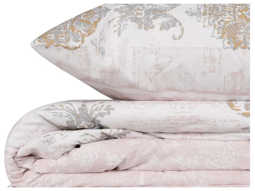 Biancheria da letto singola in cotone Renforcé marrone/beige 140x200 cm Daisy - Mijolnir