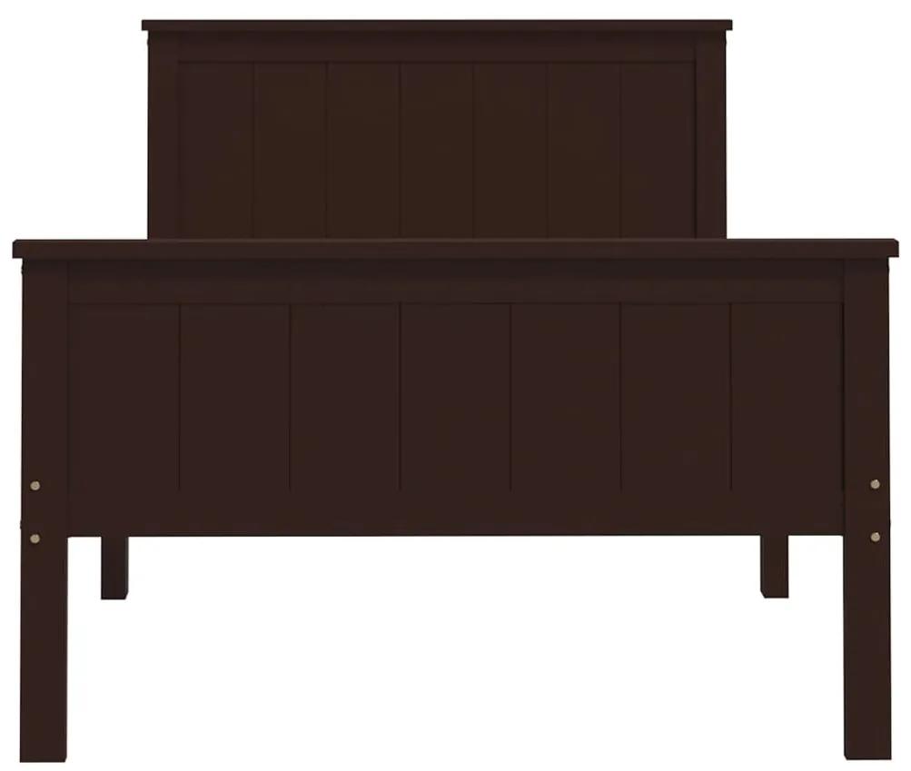 Giroletto marrone scuro in legno massello di pino 90x200 cm
