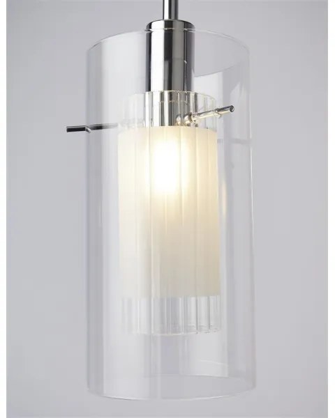 Searchlight 3303-3CC - Lampadario a sospensione con filo DUO 3xE14/60W/230V cromo lucido