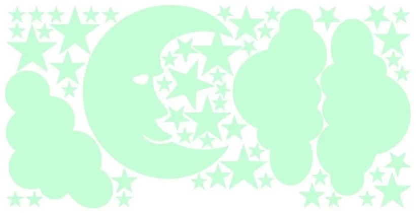 Adesivi murali Luna e Nuvole - Ambiance