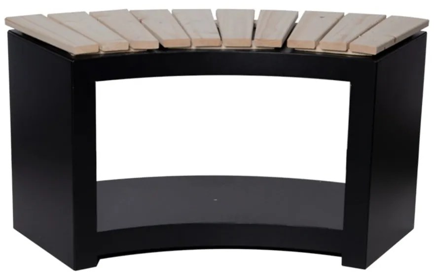 Panchina da giardino nera Curved - Esschert Design