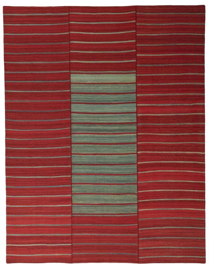 Kilim Tappeto 240 x 310 Rosso (Iran) Tessuto A Mano