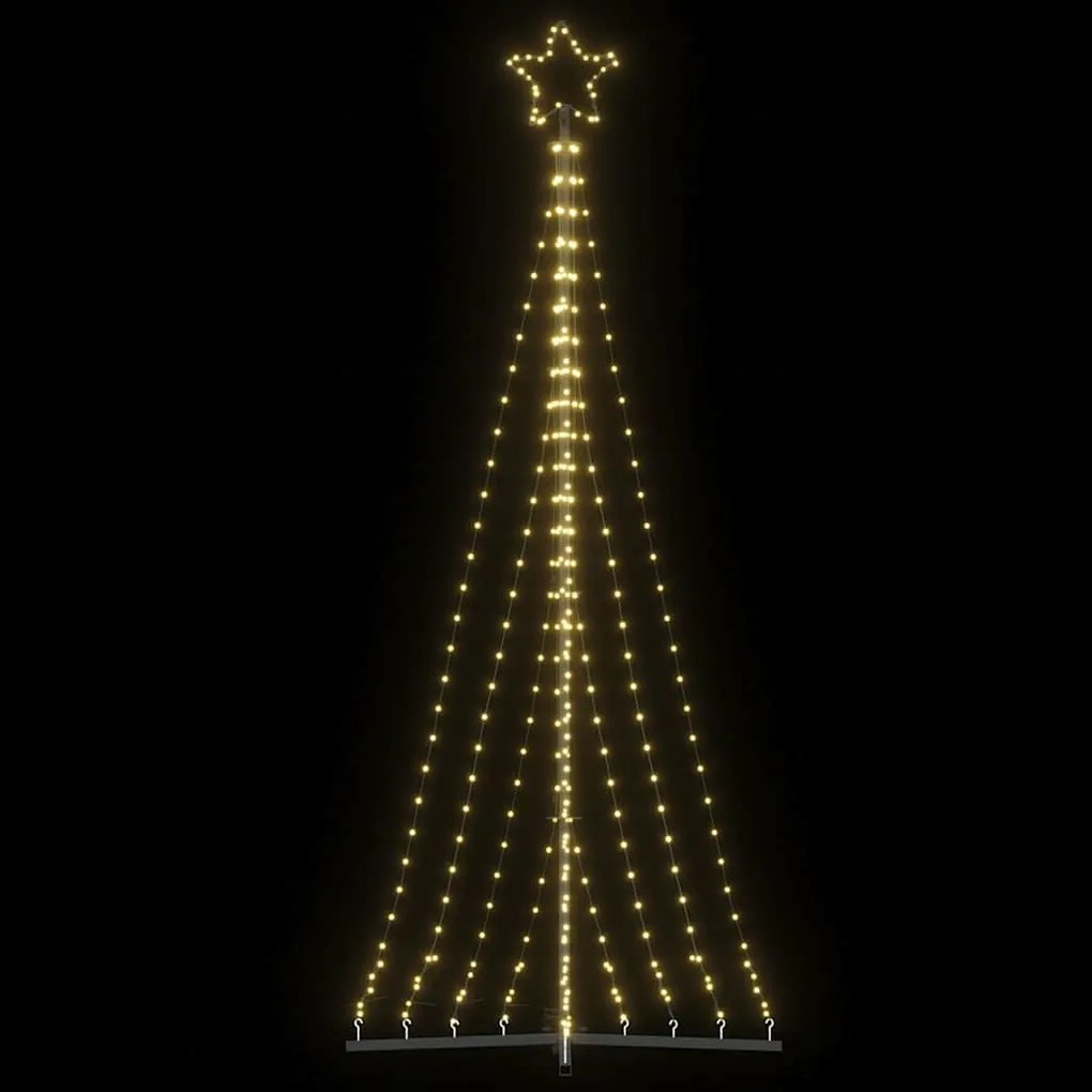 Albero Di Natale A Led 447 Led Bianco Caldo 249 Cm /