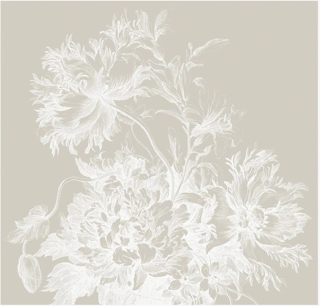 Carta da parati Engraved Flowers