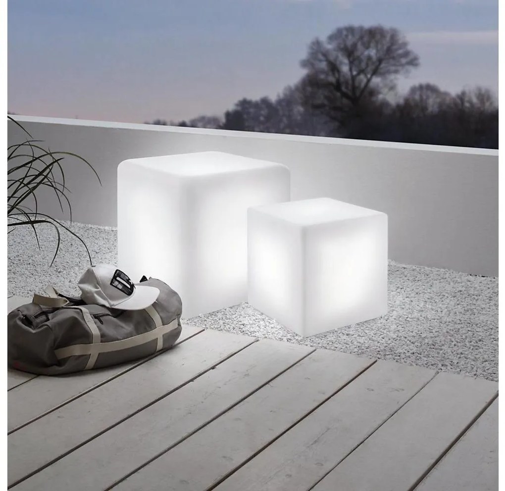 Eglo 900295 - Lampada da terra per esterno BOTTONA 1xE27/15W/230V 40x40 cm IP65