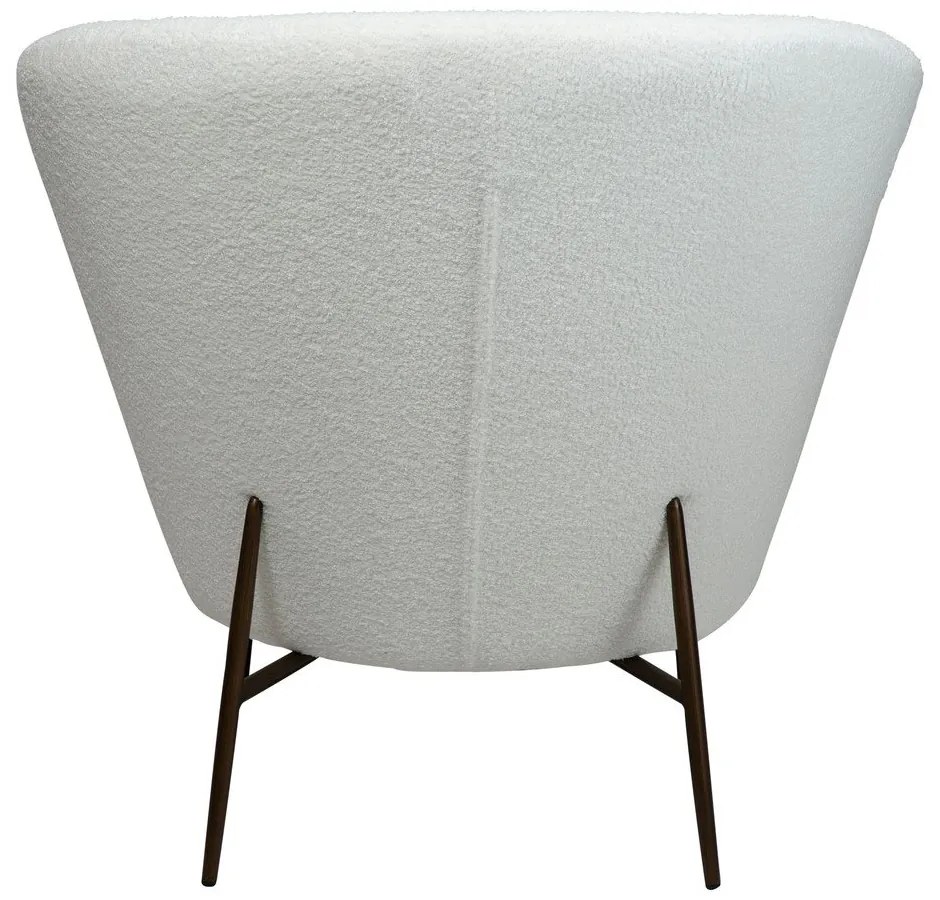 Poltrona bianca in tessuto bouclé Orbit - DAN-FORM Denmark