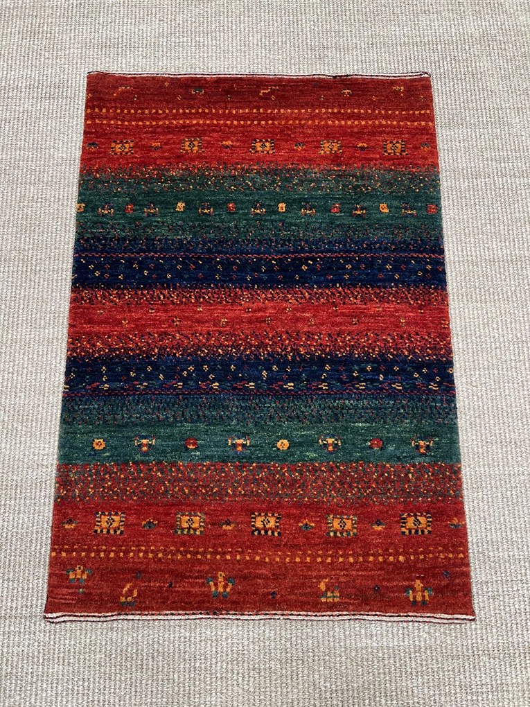 Loribaft Tappeto persiano 60 x 90 Rosso (Iran) Annodato A Mano