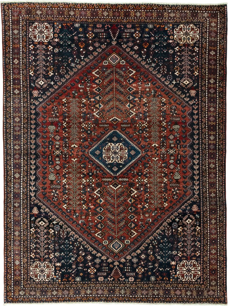 Abadeh Tappeto persiano 150 x 210 Rosso (Iran) Annodato A Mano