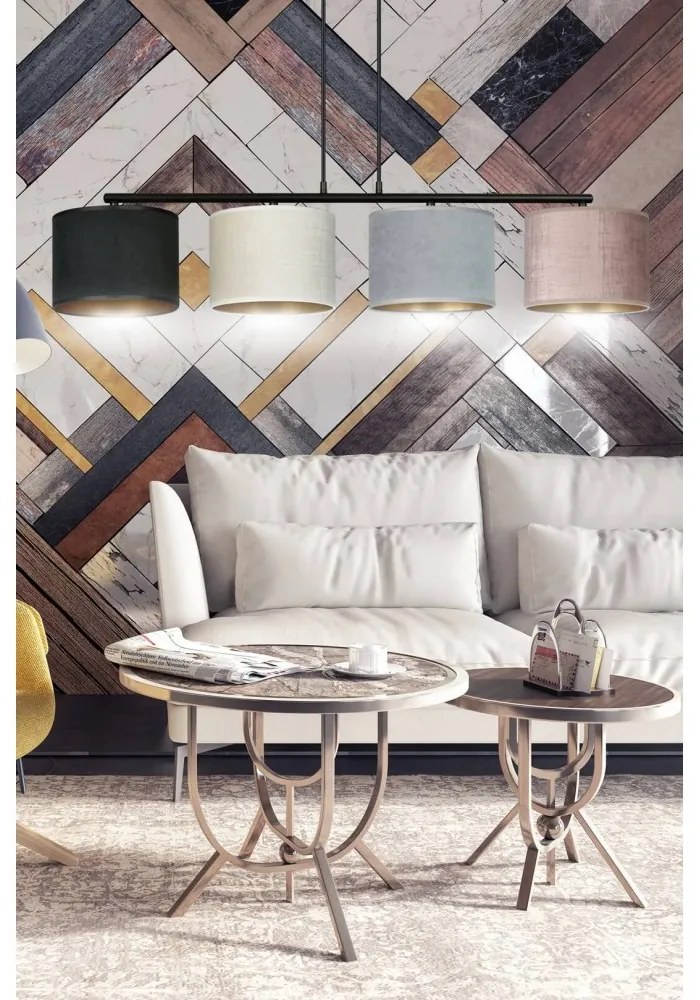 Lampadario a Sospensione Hilde 4 MIX E27 Colore del corpo Nero