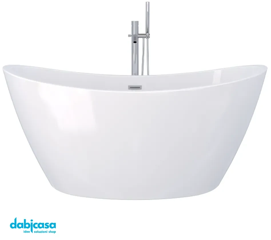 Vasca da bagno freestanding ovale con miscelatore bianca 170 x 80 cm  EMPRESA 