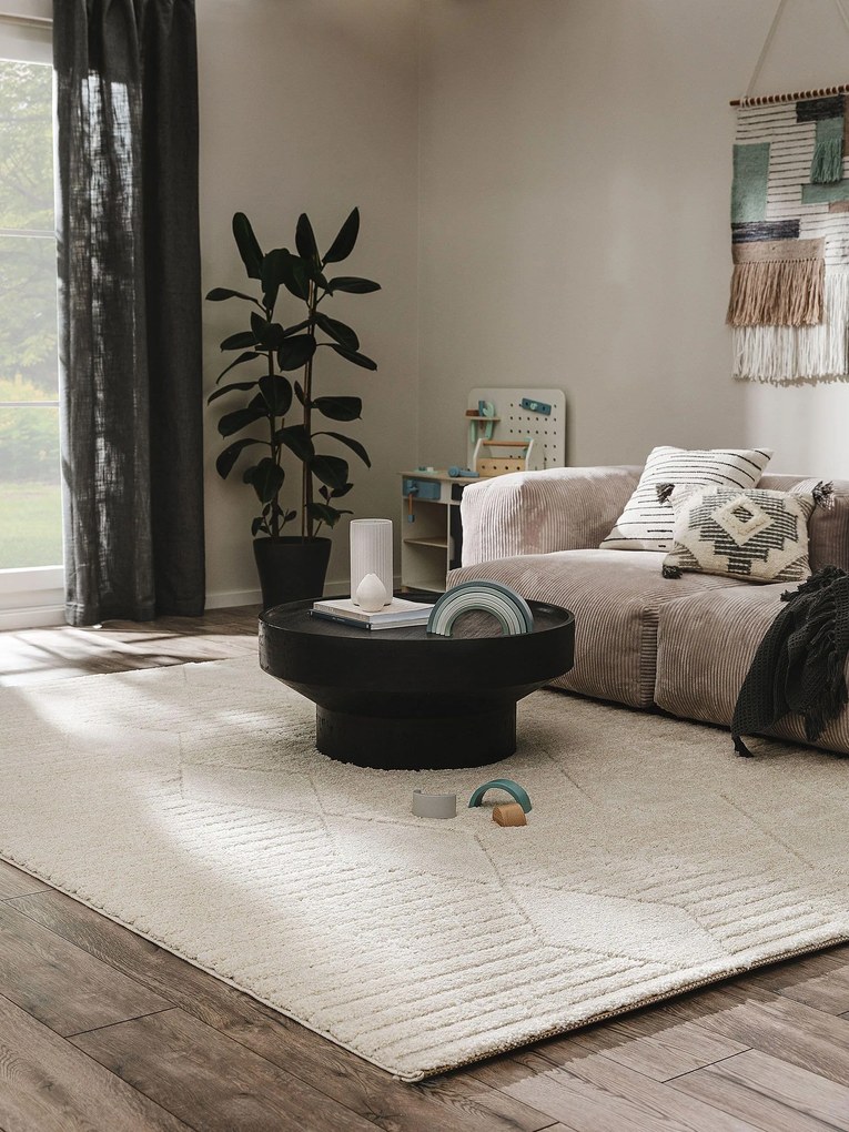 benuta Nest Tappeto a pelo lungo Aimee Crema/Beige 200x290 cm - Tappeto design moderno soggiorno