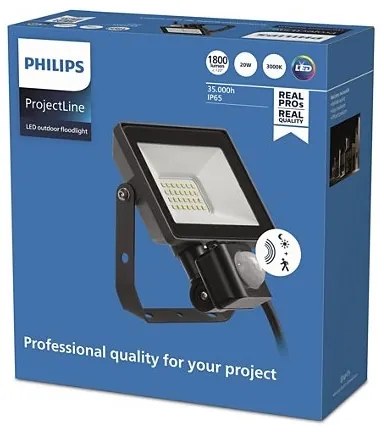 Philips - Proiettore LED da esterno con sensore PROJECTLINE LED/20W/230V IP65 3000K