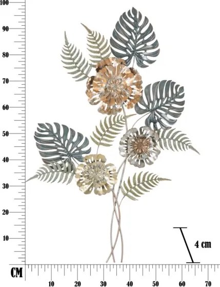 Pannello Decorativo In Ferro TOO Multicolore 66x4x98 Cm