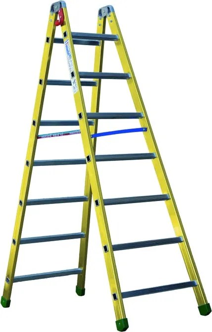 Scala FACAL doppia Professional in fibra di vetro 7 gradini portata massima 150 kg EN 131 per lavori fino a 3.2 m