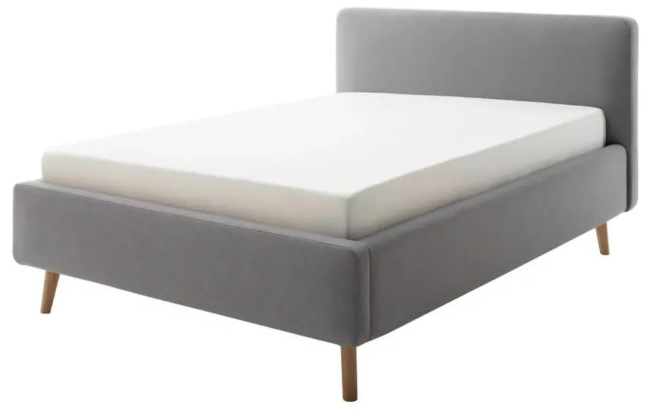 Letto singolo imbottito grigio chiaro rete non inclusa 120x200 cm Mattis – Meise Möbel