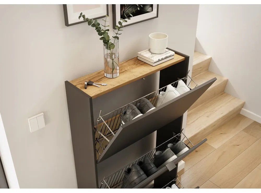 Set di mobili da ingresso color antracite 101x200x22 cm Ameca – Germania