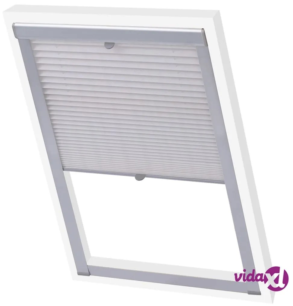 vidaXL Tenda Plissettata Oscurante Bianca 206