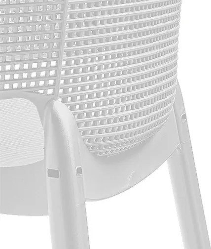 Sedie Da Esterno In Resina Design Moderno Con Braccioli Elisa Keter Bianche 4 Pezzi