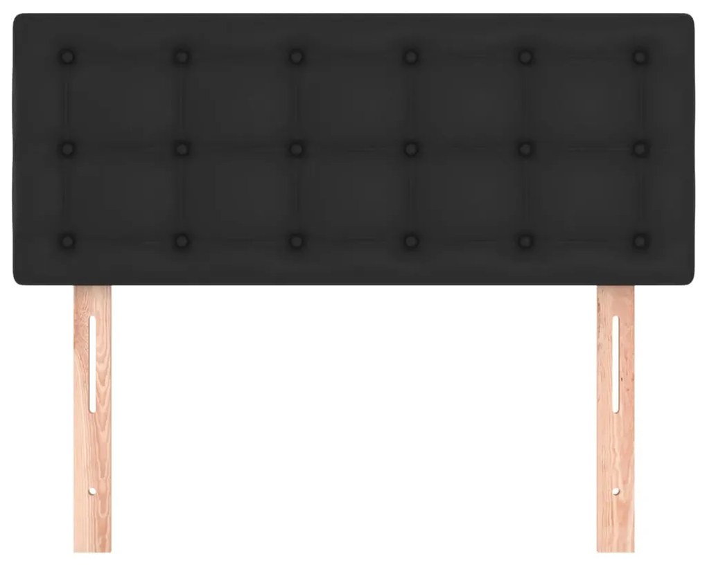 Testiera nera 80x5x78/88 cm in similpelle