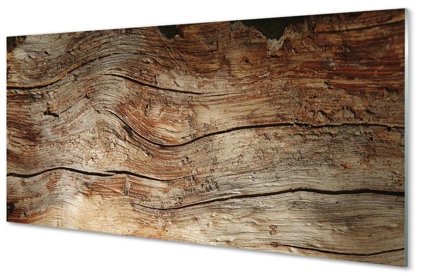 Pannello rivestimento cucina Tavola di legno con anelli annuali 100x50 cm
