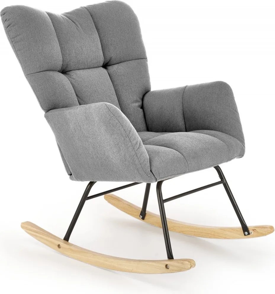 Poltrona a dondolo Vasco grigio H94 cm