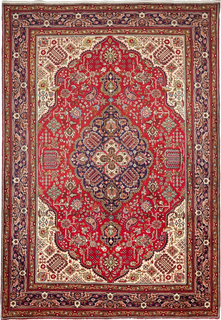 Tabriz Tappeto persiano 300 x 210 Rosso (Iran) Annodato A Mano