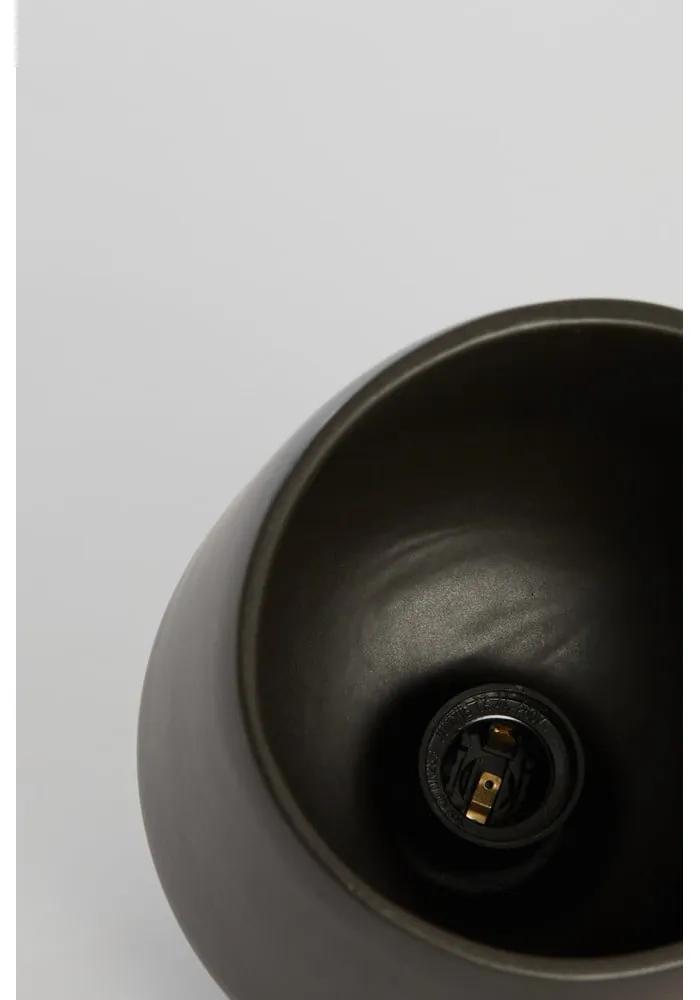 Lampada da soffitto nera con paralume in ceramica ø 18 cm Dena - Light &amp; Living