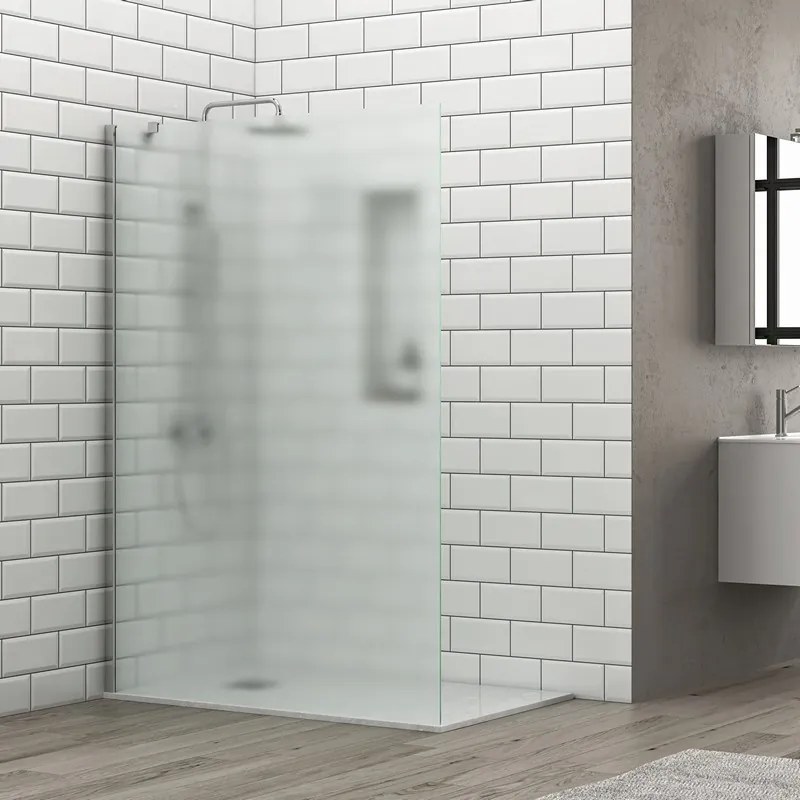 Doccia walk in 90 cm con staffa diagonale vetro satinato | KS2800CS - KAMALU