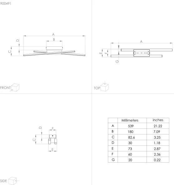 Eglo 900491 - Applique a LED PANAGRIA 2xLED/6,3W/230V