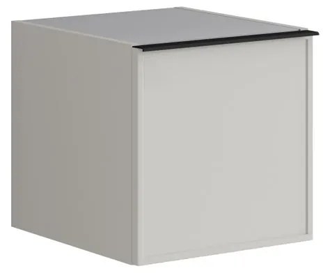 Armadietto bagno a terra Pixel 1 anta P 45.5 x L 40 x H 40 cm laccato opaco grigio pastello