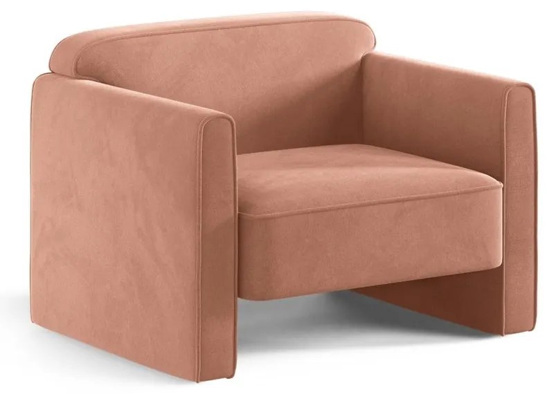 Poltrona rosa con rivestimento in velluto Abby – Micadoni