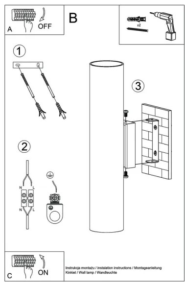 Sollux SL.0326 - Applique LAGOS 2xGU10/10W/230V bianco