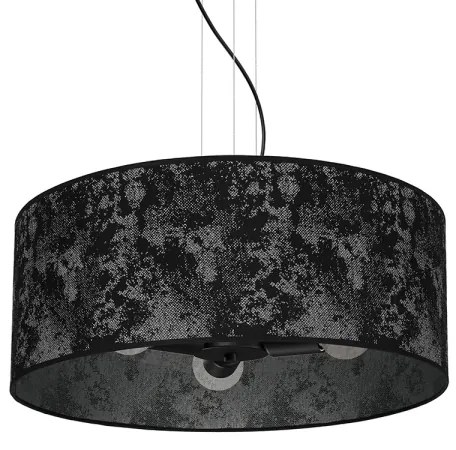 Lampadario su filo SATINO 3xE27/60W/230V nero/grigio