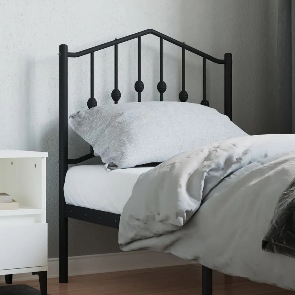 Testiera İn Metallo Nero 75 Cm /