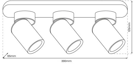 Faretto ANDY 3xGU10/8W/230V nero/oro