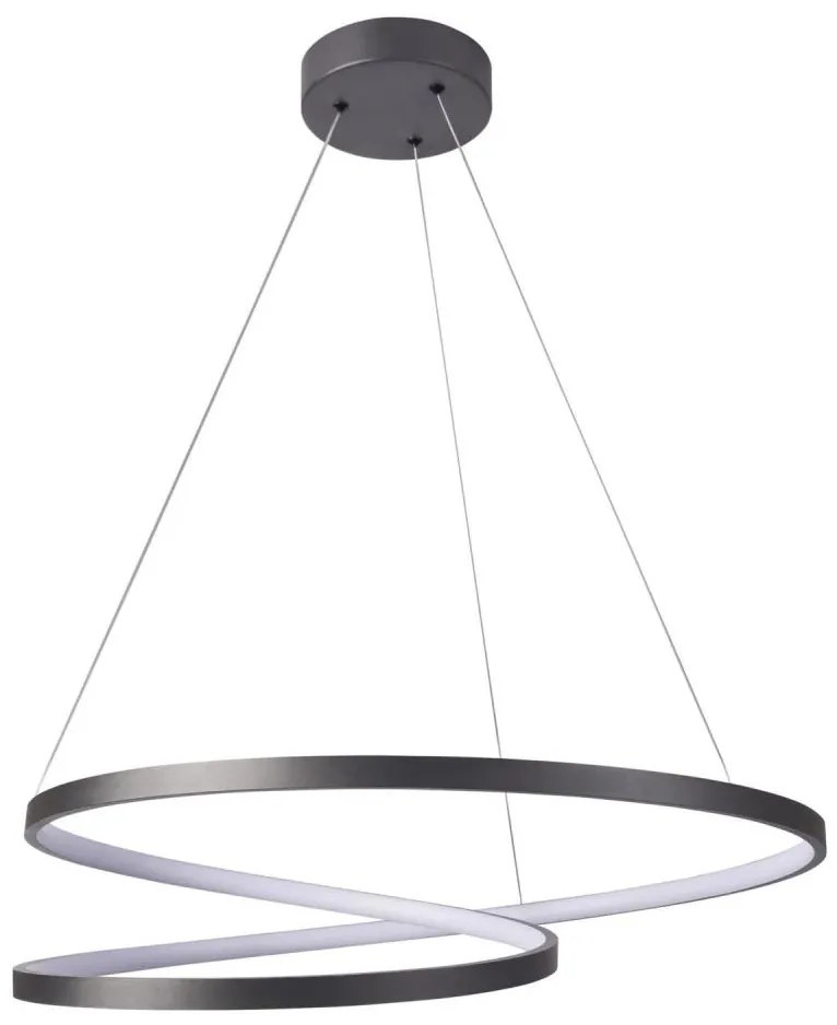 Lampadario LED a sospensione con filo ZEFIRA LED/52W/230V 4000K diametro 60 cm antracite