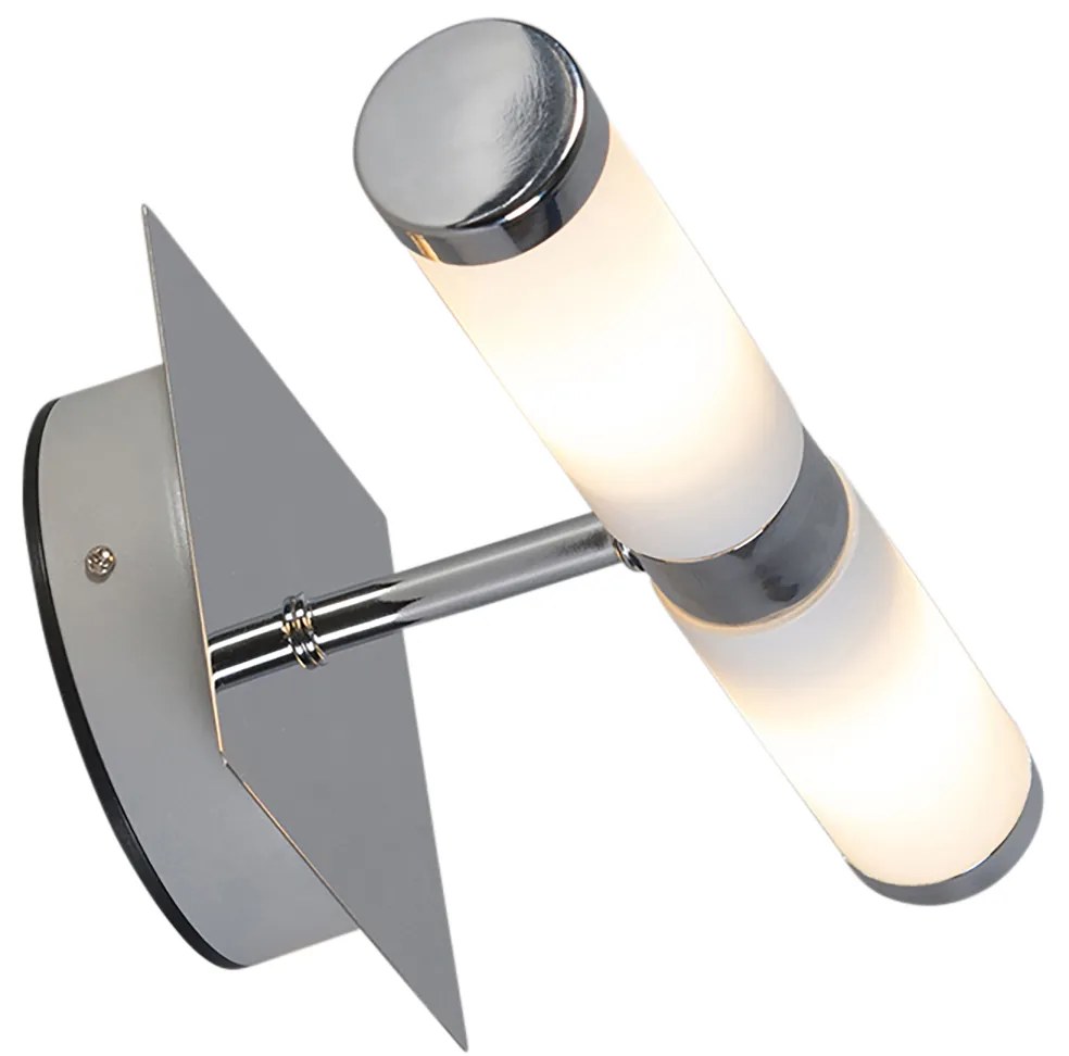 Lampada da parete intelligente cromo IP44 incl. 2 WiFi G9 - Bath