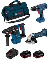 Bosch professional bosch kit psb3m3c (gbh 18 v-26f + gsb 18v-21 +.. 0660989126551