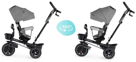 KINDERKRAFT select - Triciclo per bambini 5in1 SPINSTEP grigio