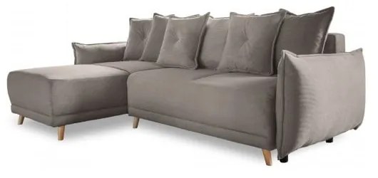 Divano letto in velluto a coste marrone chiaro (variabile) Lazy Lukka - Miuform