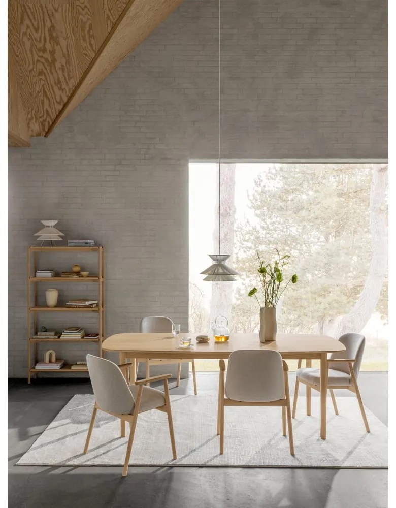 Libreria di colore naturale con effetto rovere 86x160x30 cm Braidwood – Actona