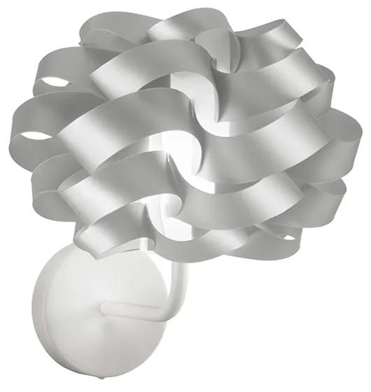 Applique Moderna 1 Luce Cloud In Polilux Silver Made In Italy