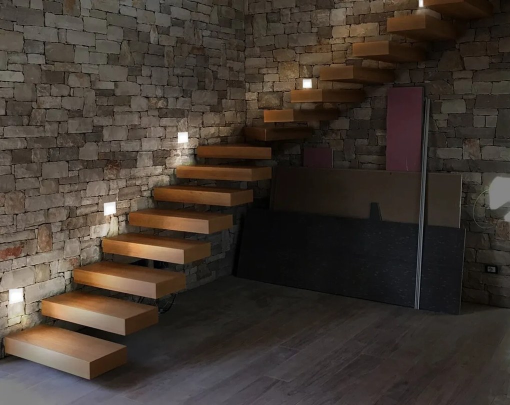Segnapasso LED per Scatola 503 3.5W IP65 - Antiabbagliamento Colore Bianco Naturale 4.200K