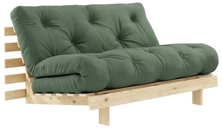 Divano letto verde 140 cm Roots - Karup Design